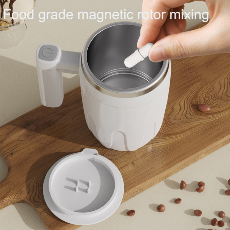 Automatic Stainless Steel Stirring Cup Portable Coffee Mug Magnetic Mug(White) - free shipping - PMC TechLife - Order now!