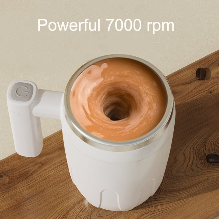 Automatic Stainless Steel Stirring Cup Portable Coffee Mug Magnetic Mug(White) - free shipping - PMC TechLife - Order now!