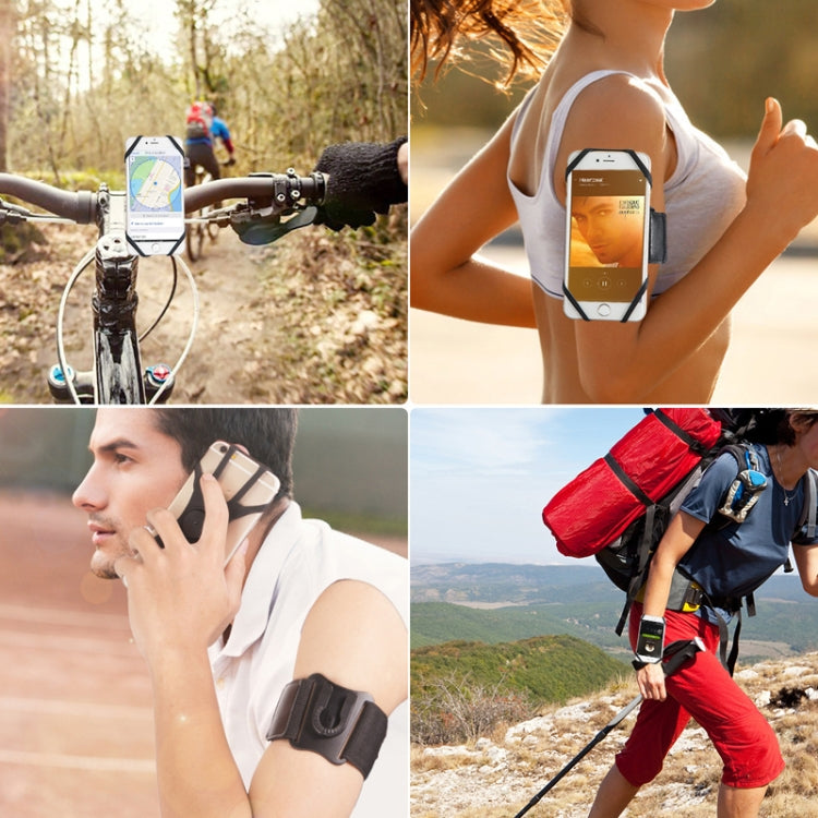 3 In 1 Disassembered Rotating Arm Belt Bag Sports Phone Bag Bracket For 4.5-7 inch Phones(Black) - Other by PMC TechLife | Online Shopping South Africa | PMC TechLife | Buy Now Pay Later Mobicred