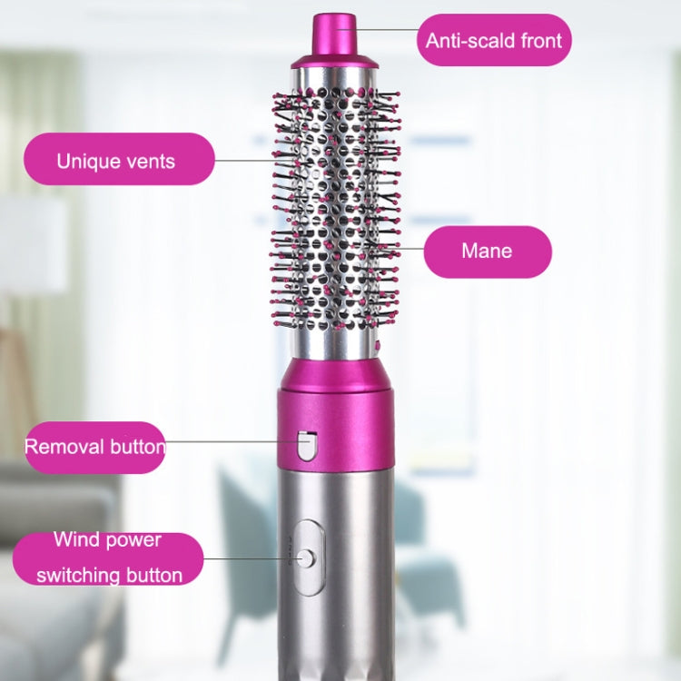 5 In 1 Hot Air Comb Automatic Curling Iron Curling & Straightening Hair Styling Comb Hair Dryer, Power: US Plug - free shipping - PMC TechLife - Order now!