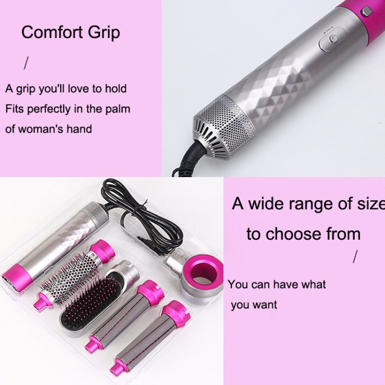 5 In 1 Hot Air Comb Automatic Curling Iron Curling & Straightening Hair Styling Comb Hair Dryer, Power: US Plug - free shipping - PMC TechLife - Order now!