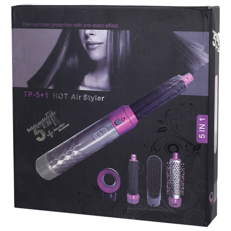 5 In 1 Hot Air Comb Automatic Curling Iron Curling & Straightening Hair Styling Comb Hair Dryer, Power: US Plug - free shipping - PMC TechLife - Order now!