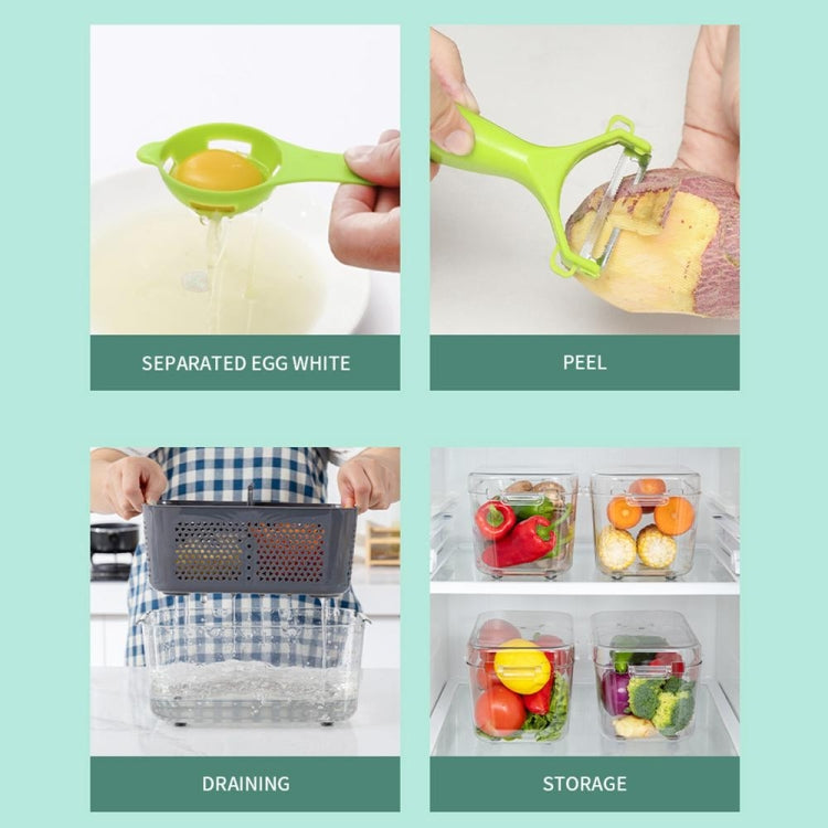 22 in 1 Multifunctional Food Chopper Grater Onion Dicer Veggie Cutter with 13 Stainless Steel Blades(Grey) - Cutter & Peeler by PMC TechLife | Online Shopping South Africa | PMC TechLife | Buy Now Pay Later Mobicred