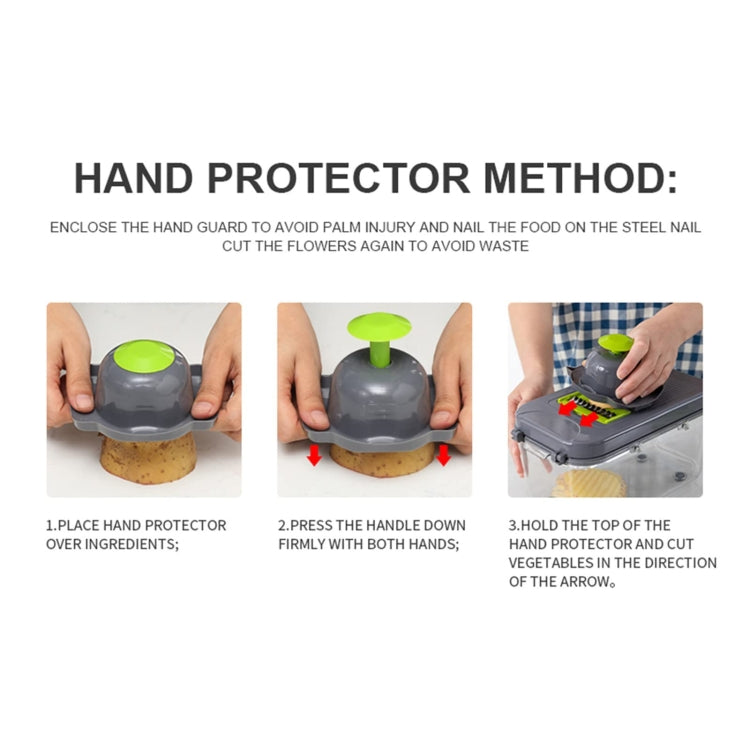 22 in 1 Multifunctional Food Chopper Grater Onion Dicer Veggie Cutter with 13 Stainless Steel Blades(Grey) - Cutter & Peeler by PMC TechLife | Online Shopping South Africa | PMC TechLife | Buy Now Pay Later Mobicred