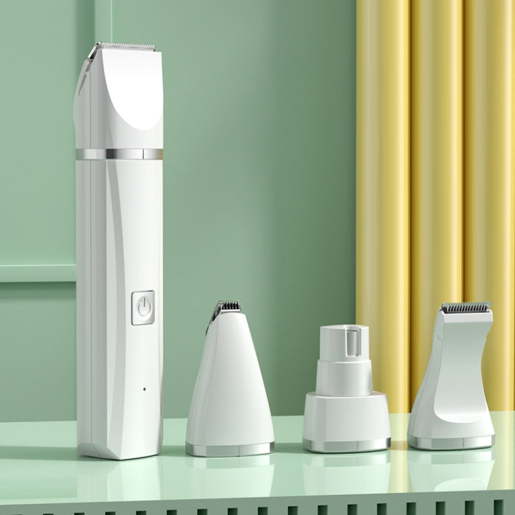Pet Shaver Cat Dog Paw Hair Clipper Electric Fader, Color: 4 in 1 White - Electric Clipper by PMC TechLife | Online Shopping South Africa | PMC TechLife | Buy Now Pay Later Mobicred