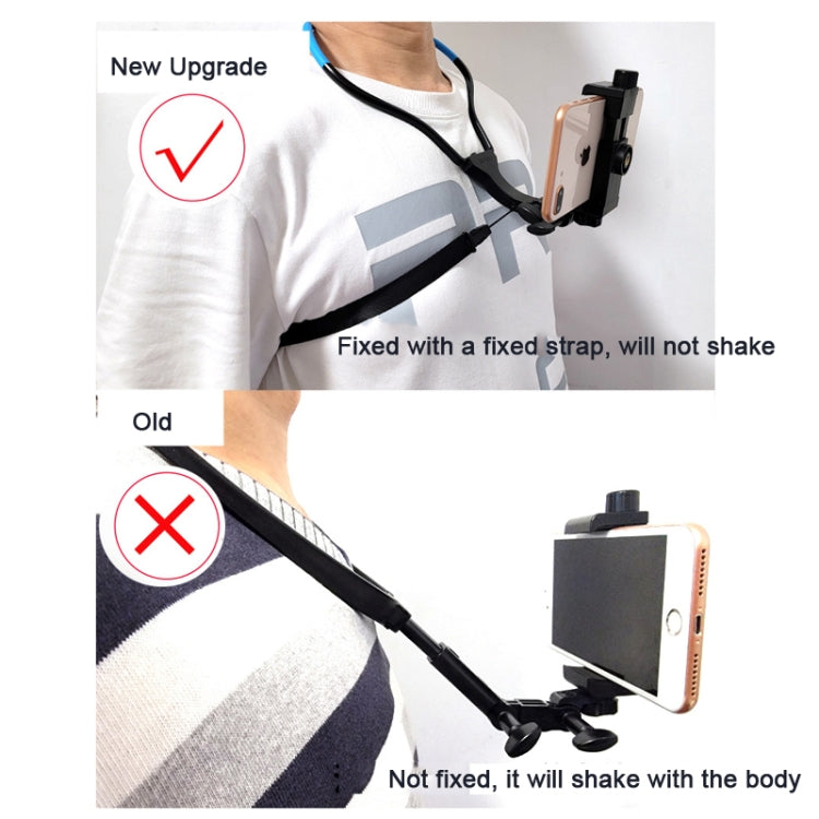 TUYU Camera Neck Holder Mobile Phone Chest Strap Mount  For Video Shooting//POV, Spec: With Phone Clip (Black) - Stand by PMC TechLife | Online Shopping South Africa | PMC TechLife | Buy Now Pay Later Mobicred