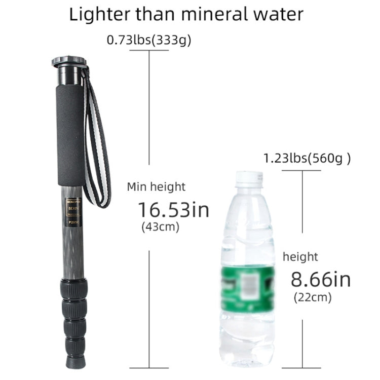 BEXIN P285C Carbon Fiber DSLR Camera Monopod Mountaineering Stick Photography Selfie Holder - Monopods by BEXIN | Online Shopping South Africa | PMC TechLife | Buy Now Pay Later Mobicred