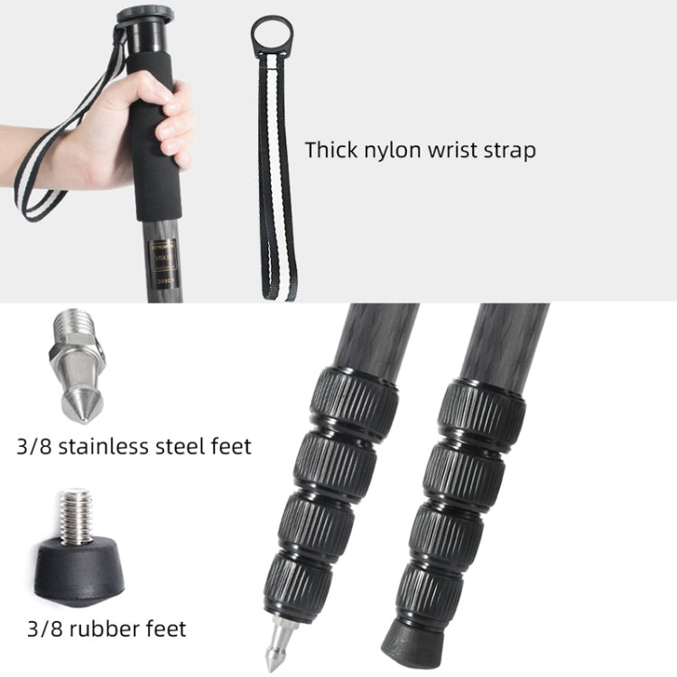 BEXIN P285C Carbon Fiber DSLR Camera Monopod Mountaineering Stick Photography Selfie Holder - Monopods by BEXIN | Online Shopping South Africa | PMC TechLife | Buy Now Pay Later Mobicred