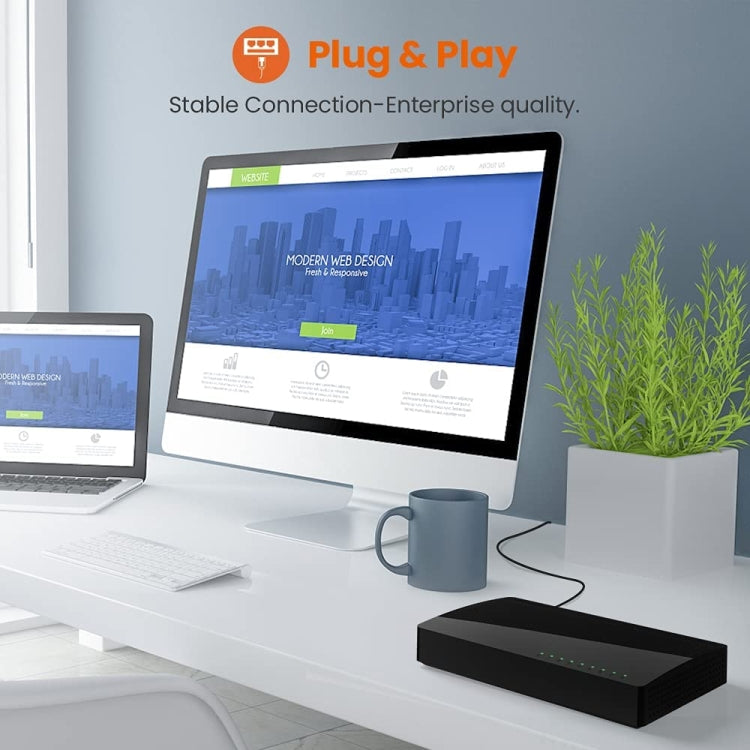 Tenda SG108 100/1000M Desktop Network Switch 8 Port Gigabit Desktop Switch Ethernet Switch LAN Hub(US Plug) - free shipping - PMC Jewellery - Order now!