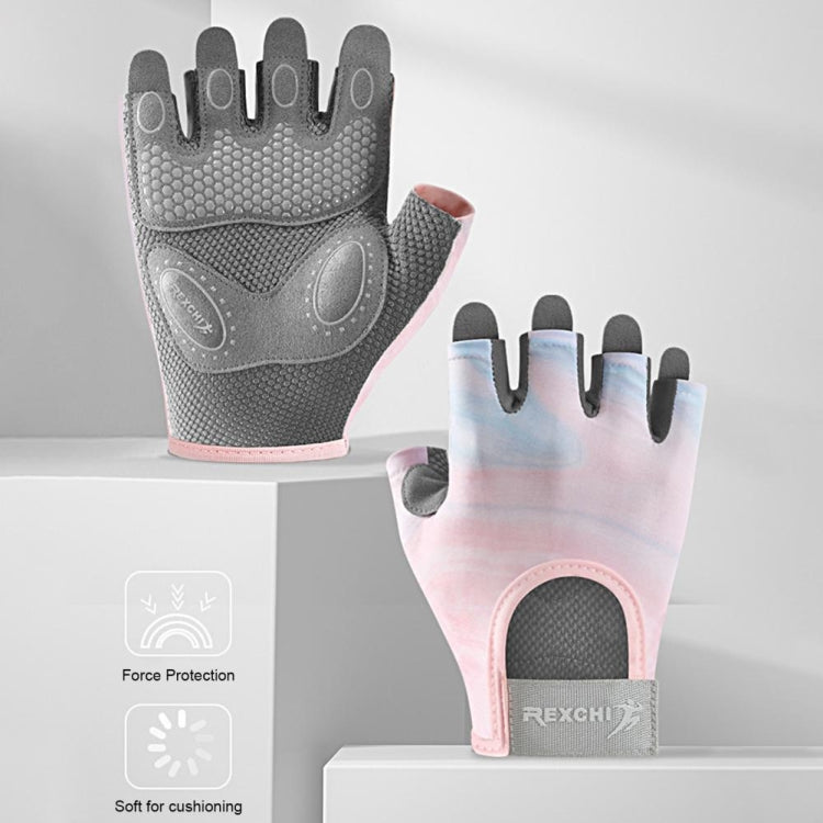 Yoga Sports Gloves Non-slip Shock-absorbing Half-finger Anti-cocoon Gloves, Size: S(Streamer Pink) - Safety Gloves by PMC TechLife | Online Shopping South Africa | PMC TechLife | Buy Now Pay Later Mobicred