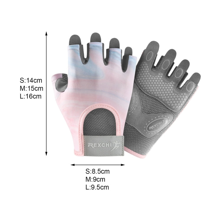 Yoga Sports Gloves Non-slip Shock-absorbing Half-finger Anti-cocoon Gloves, Size: M(Streamer Pink) - Safety Gloves by PMC TechLife | Online Shopping South Africa | PMC TechLife | Buy Now Pay Later Mobicred