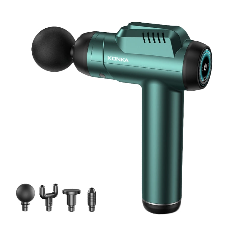 Konka 6 Speed Intelligent Fascia Gauge Muscle Relaxation Massager With 4 Massage Heads(Upgraded Model Green) - free shipping - PMC TechLife - Order now!