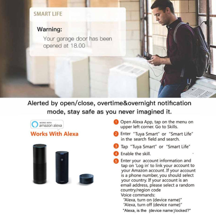 Tuya APP Remote Control WIFI Smart Garage Door Controller, Specification: UK Plug - free shipping - PMC Jewellery - Order now!