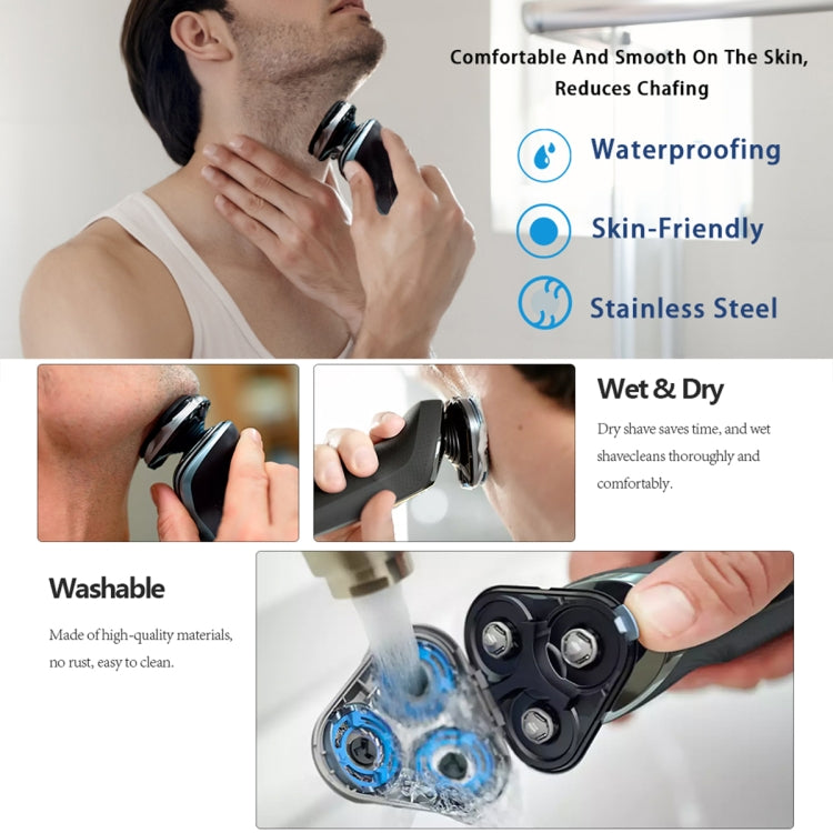 For Philips Electric Shaver S5000 Series SH50 Replacement Blade Head Integral Three Head(Silver) - Accessories by PMC TechLife | Online Shopping South Africa | PMC TechLife | Buy Now Pay Later Mobicred