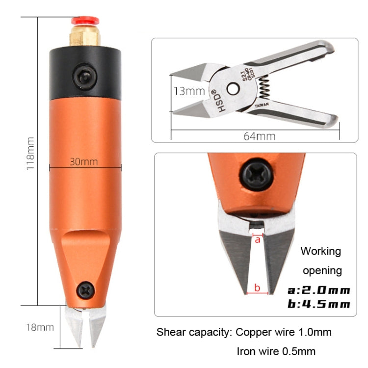 HSD HS-5M+S2.1 Cut Metal Set 2 In 1 Pneumatic Snip Plier Cutting Metal Plastic Model Scissor Tool - free shipping - PMC TechLife - Order now!