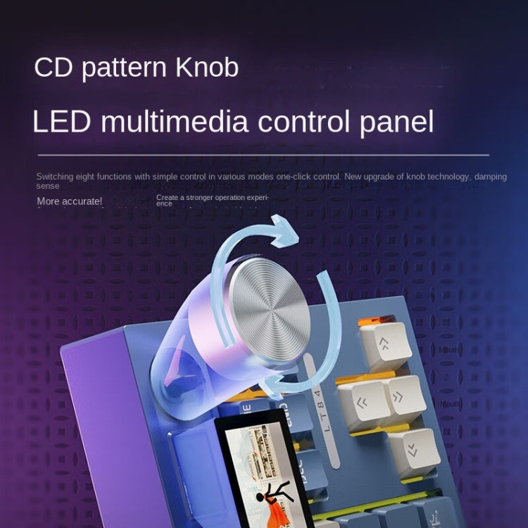 LANGTU LT84 Mechanical Luminous Keyboard, Style: Wired Single-mode Red Shaft (White) - free shipping - PMC Jewellery - Order now!