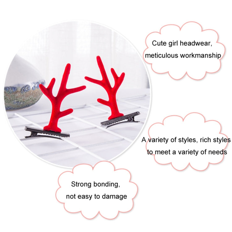 1pair Christmas Hair Accessories Cute Hairpins For Children, Color: Coffee Antler Mink Fur - Christmas Wearable Decoration by PMC TechLife | Online Shopping South Africa | PMC TechLife | Buy Now Pay Later Mobicred