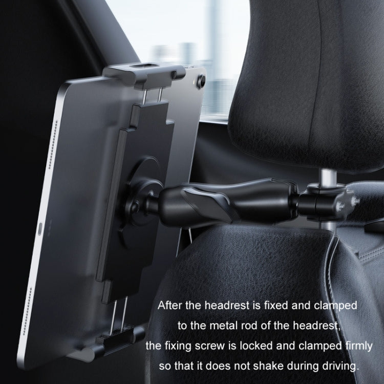 Car Rear Seat Folding Stretchable Headrest Tablet Bracket, Color: Metal Clamp Arm - Car Holders by PMC TechLife | Online Shopping South Africa | PMC TechLife | Buy Now Pay Later Mobicred