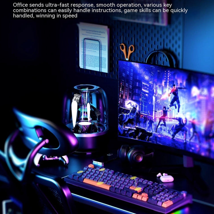 LANGTU LT104 Mechanical Keyboard Backlight Display Flexible DIY Keyboard, Style: Wired Single Mode Silver Axis (White) - free shipping - PMC Jewellery - Order now!