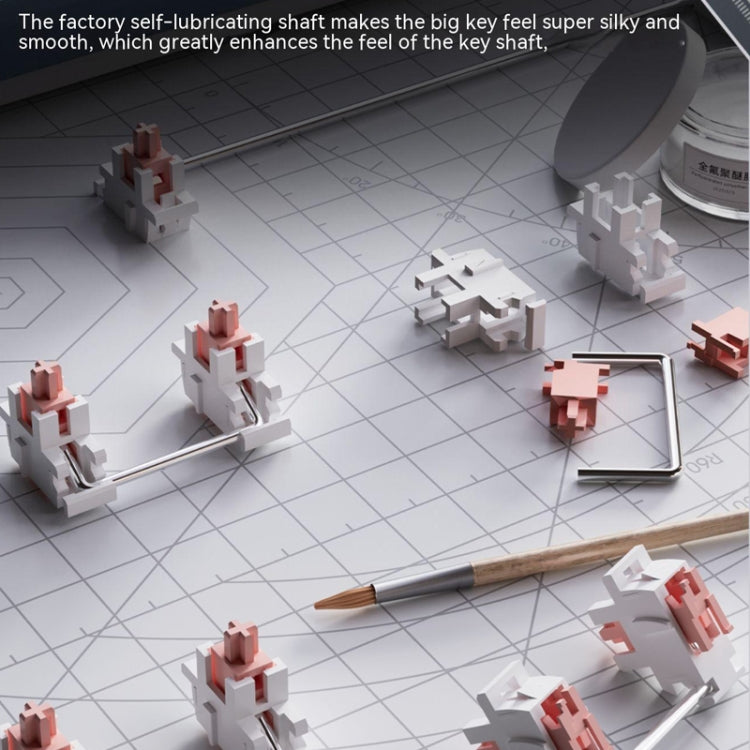 LANGTU LT104 Mechanical Keyboard Backlight Display Flexible DIY Keyboard, Style: Wired Single Mode Gold Axis (White) - free shipping - PMC Jewellery - Order now!