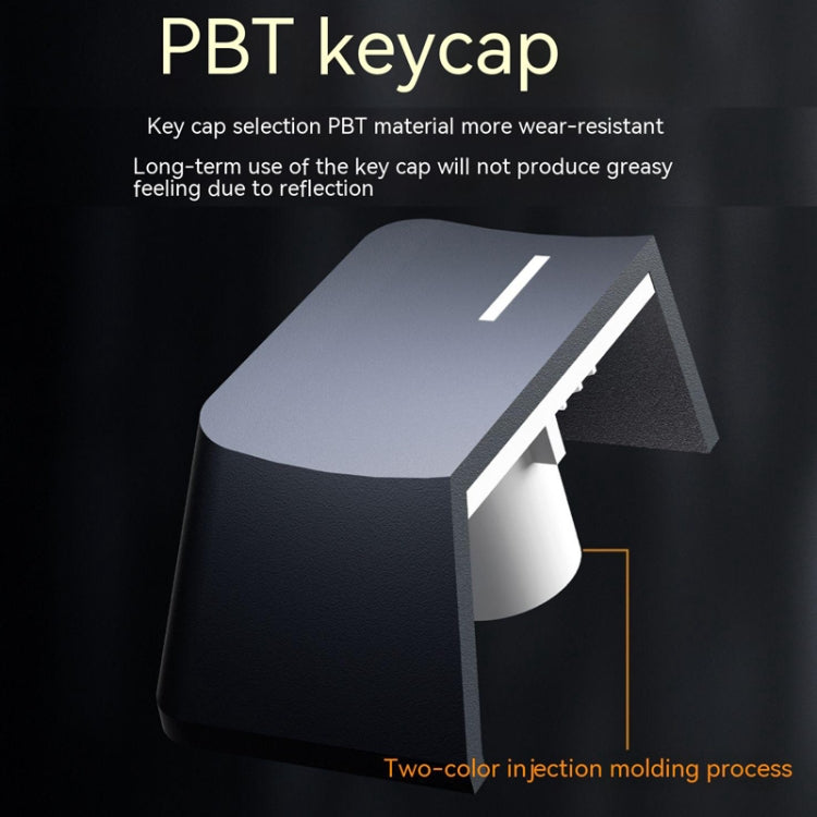 LANGTU LT104 Mechanical Keyboard Backlight Display Flexible DIY Keyboard, Style: Wired Single Mode Gold Axis (White) - free shipping - PMC Jewellery - Order now!