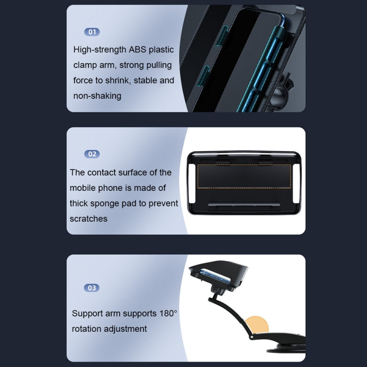 Car Suction Cup Dashboard Mobile Phone Holder with Sun Visor Folding Rotating Car Mount, Style: Joint Model - Car Holders by PMC TechLife | Online Shopping South Africa | PMC TechLife | Buy Now Pay Later Mobicred