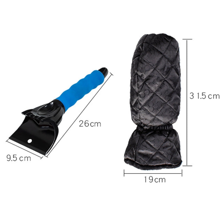 Vehicle Mounted Snow Shovel De-Icer Cleaning Tool, Color: Black+Gloves - Ice Scraper by PMC TechLife | Online Shopping South Africa | PMC TechLife | Buy Now Pay Later Mobicred