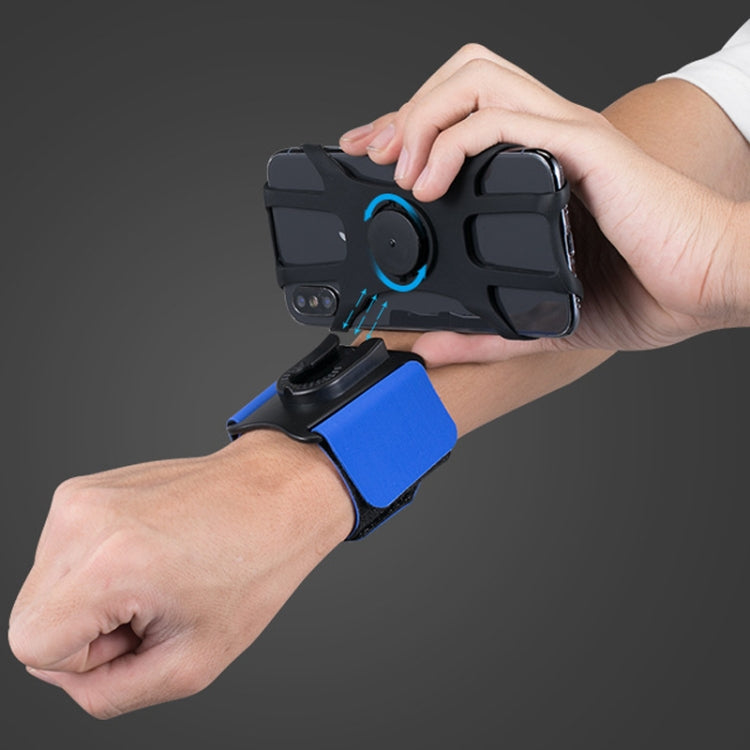 3 In 1 Four Jaws Detachable Swivel Arm Wrist Strap Bicycle Holder For 4.5-6.5 inch Phones(Blue) - Other by PMC TechLife | Online Shopping South Africa | PMC TechLife | Buy Now Pay Later Mobicred