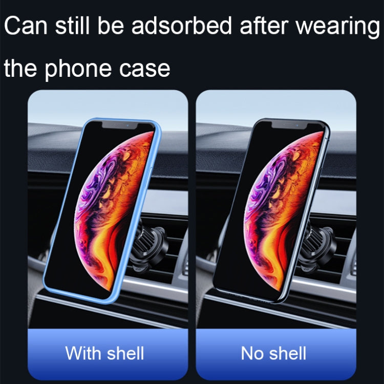 Aluminum Alloy Rotatable Magnetic Car Air Outlet Mobile Phone Holder(Silver) - Car Holders by PMC TechLife | Online Shopping South Africa | PMC TechLife | Buy Now Pay Later Mobicred