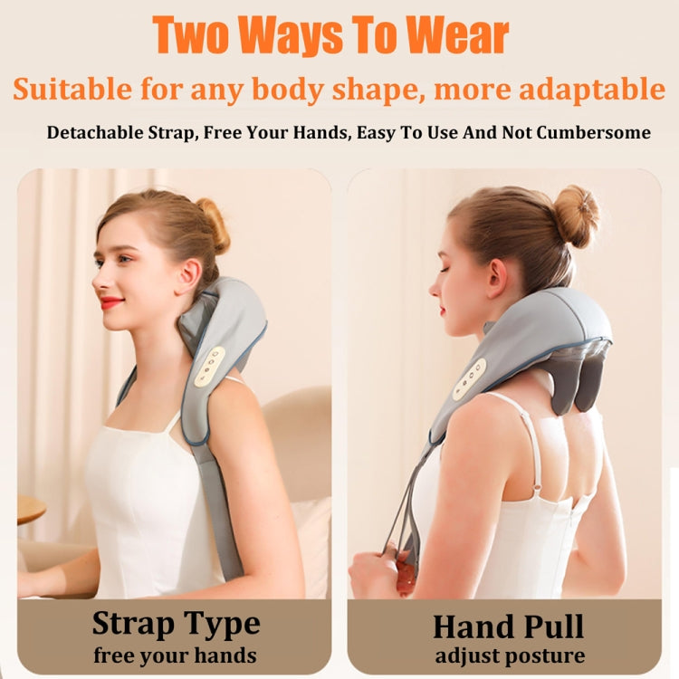 Electric Neck And Shoulder Massager Shiatsu Back Neck Massager With Heat(White) - Massage & Relaxation by PMC TechLife | Online Shopping South Africa | PMC TechLife | Buy Now Pay Later Mobicred