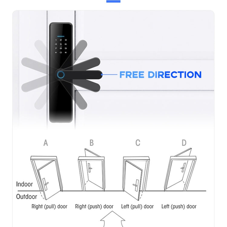 C91 Tuya Smart WiFi Password Fingerprint Electronic Door Lock(Black) - free shipping - PMc TechLife - Order now!