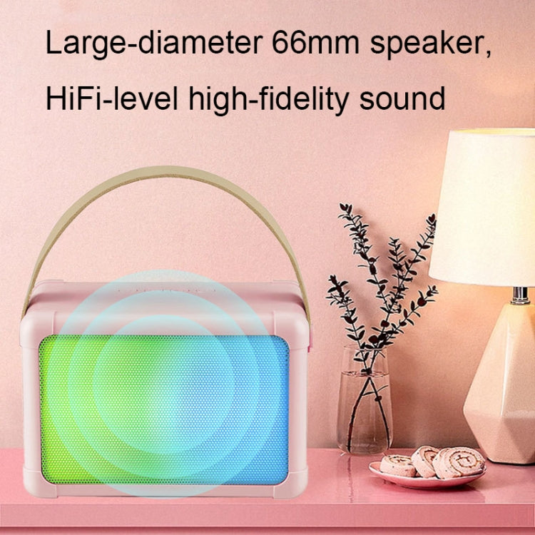 Portable RGB Lighting Effect Bluetooth Speaker Home Mini Karaoke Audio, Style: Single Microphone+Speaker(Beige) - Microphone by PMC TechLife | Online Shopping South Africa | PMC TechLife | Buy Now Pay Later Mobicred
