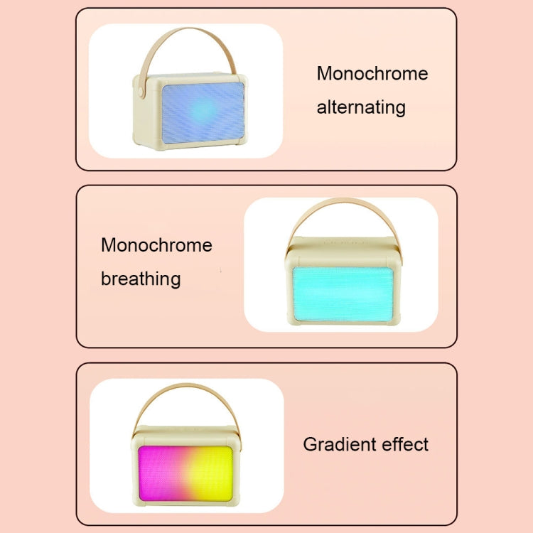 Portable RGB Lighting Effect Bluetooth Speaker Home Mini Karaoke Audio, Style: Speaker(Pink) - Microphone by PMC TechLife | Online Shopping South Africa | PMC TechLife | Buy Now Pay Later Mobicred