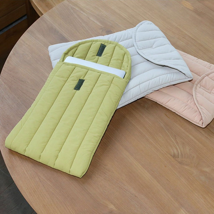 15.6-16 inch Flat Cotton Embroidery Inner Bag Lightweight Space Cotton Protective Case(Orange Pink) - 15 inch by PMC Jewellery | Online Shopping South Africa | PMC Jewellery | Buy Now Pay Later Mobicred