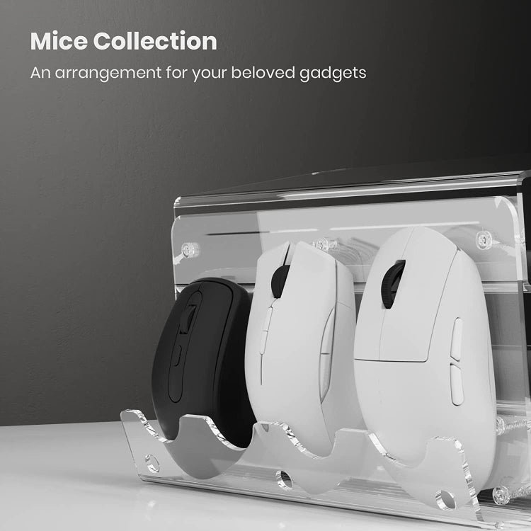 Transparent 3-Layer Acrylic Keyboard Stand Increased Tilt Computer Keyboard Tray(Black) - Other by PMC Jewellery | Online Shopping South Africa | PMC Jewellery | Buy Now Pay Later Mobicred