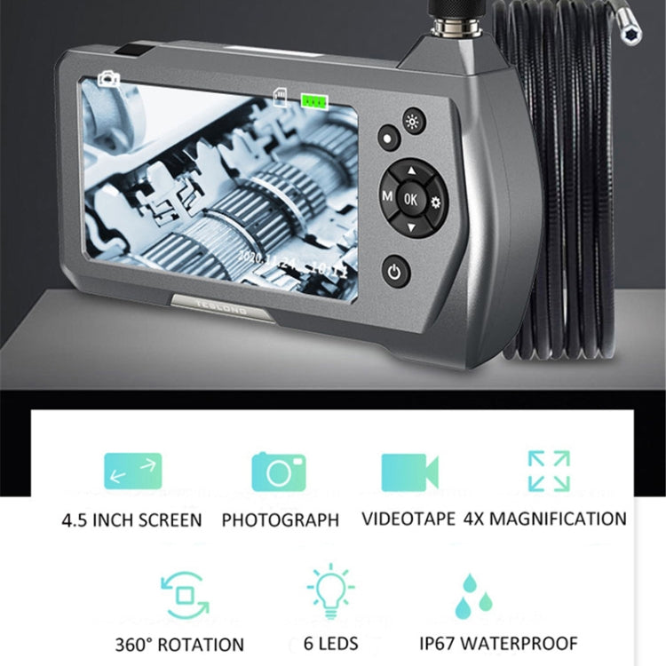 TESLONG NTS450A 4.5-inch Screen Industrial Handheld Endoscope with Light, Speci: 5.5mm Lens-1m - free shipping - PMC TechLife - Order now!