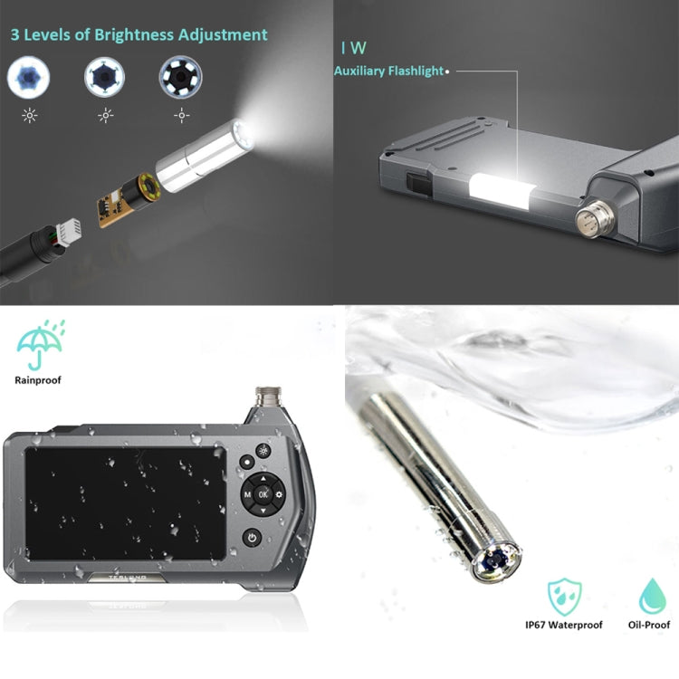 TESLONG NTS450A 4.5-inch Screen Industrial Handheld Endoscope with Light, Speci: 3.9mm Lens-1m - free shipping - PMC TechLife - Order now!