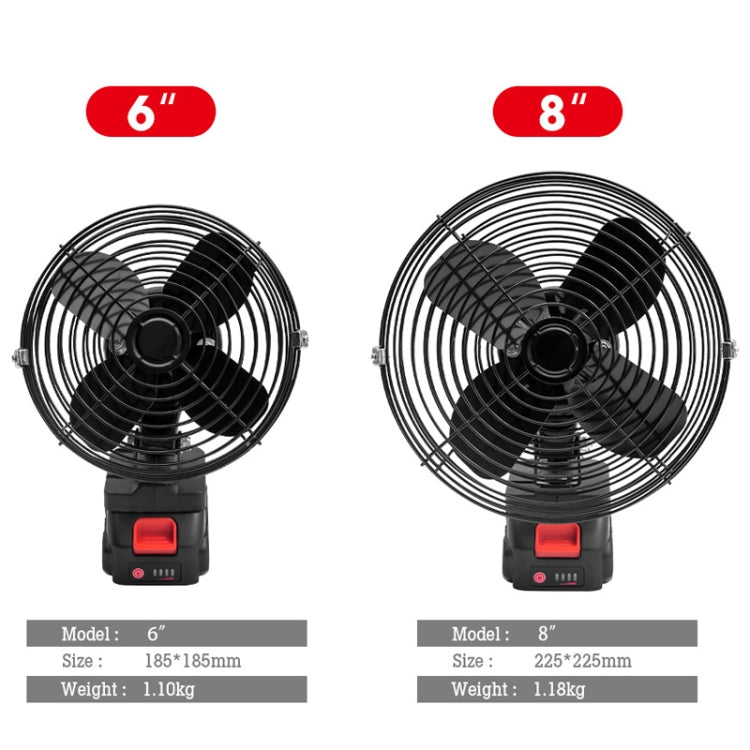 HILDA Portable Powerful Fan Outdoor Hair Dryer, With EU Plug Adaptor, Style: 6 inch With 1 Battery (1500mAh) - Electric Fans by HILDA | Online Shopping South Africa | PMC TechLife | Buy Now Pay Later Mobicred