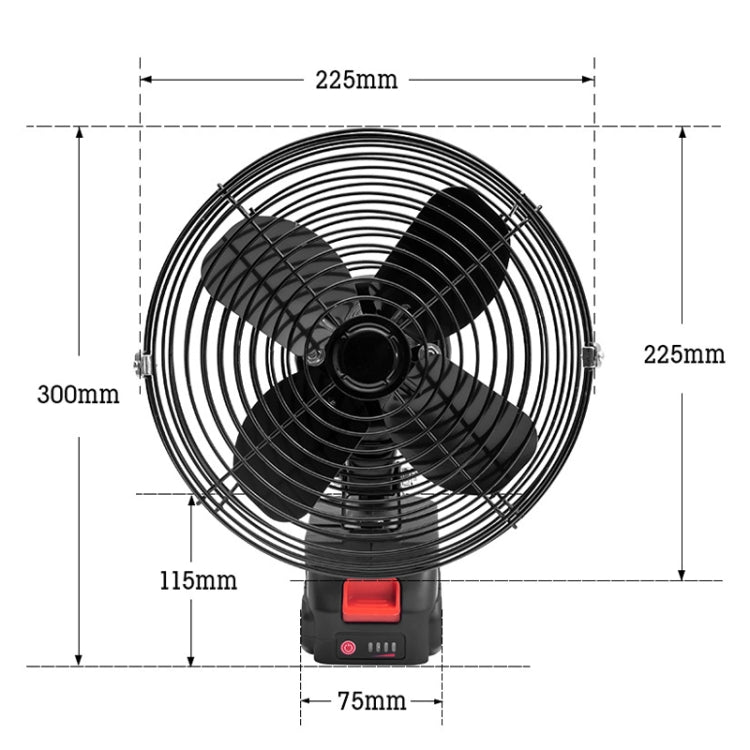 HILDA Portable Powerful Fan Outdoor Hair Dryer, With US Plug Adaptor, Style: 8 inch With 2 Battery(3000mAh) - Electric Fans by HILDA | Online Shopping South Africa | PMC TechLife | Buy Now Pay Later Mobicred