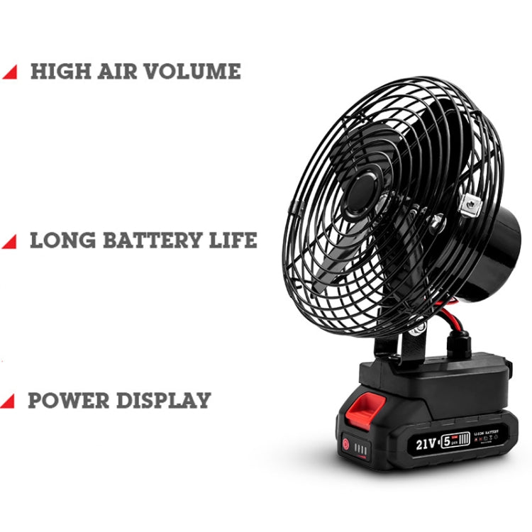 HILDA Portable Powerful Fan Outdoor Hair Dryer, With US Plug Adaptor, Style: 8 inch With 2 Battery(3000mAh) - Electric Fans by HILDA | Online Shopping South Africa | PMC TechLife | Buy Now Pay Later Mobicred