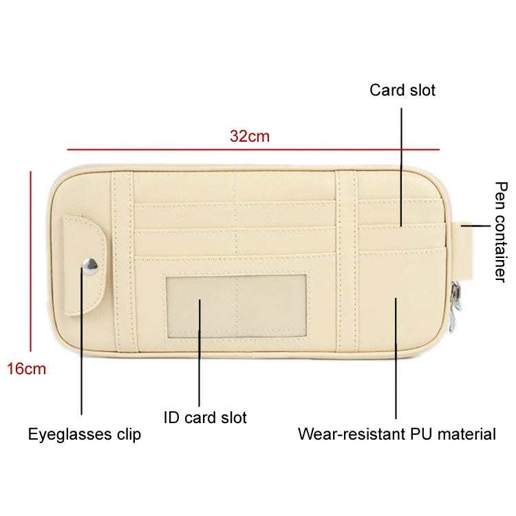 Car Driver License Storage Bag Sun Visor Sunglasses Card Holder, Color: Black - Sunglasses & Glasses Clips by PMC TechLife | Online Shopping South Africa | PMC TechLife | Buy Now Pay Later Mobicred