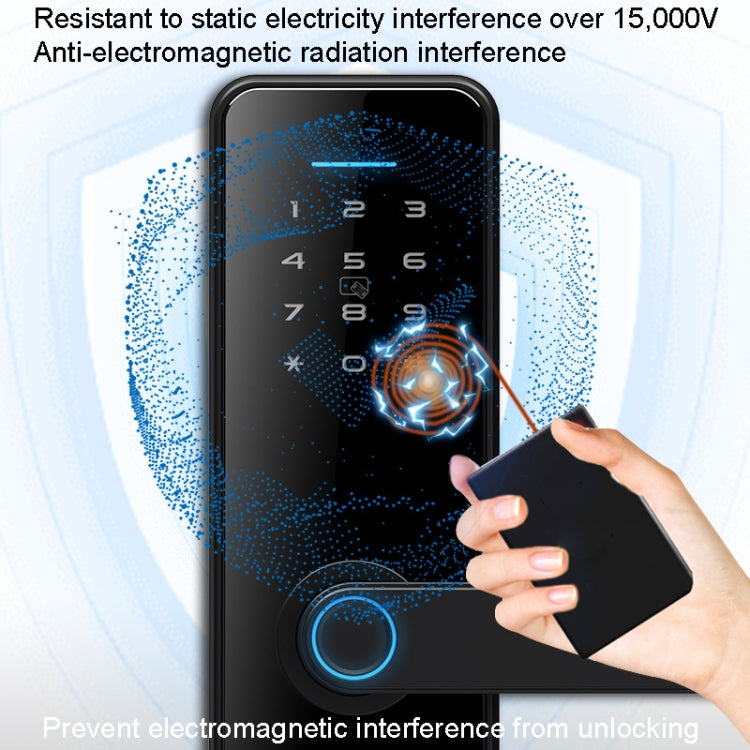 C89 Smart Fingerprint Password Lock Home Indoor Door TUYA System Lock(Silver) - Door Lock by PMc TechLife | Online Shopping South Africa | PMc TechLife | Buy Now Pay Later Mobicred