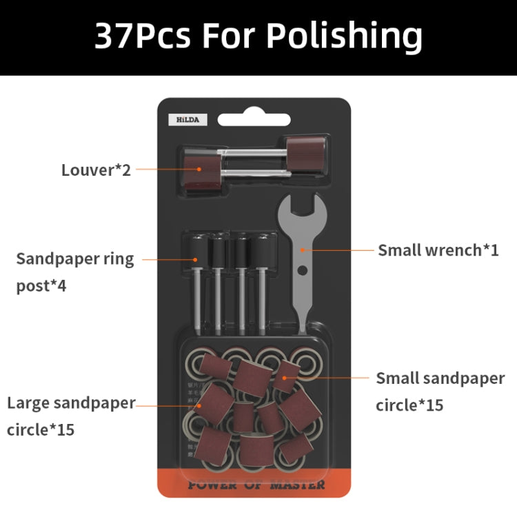 HILDA 37pcs /Set Polishing Angle Mill Accessories Grinding Accessories Set - Abrasive Tools & Accessories by HILDA | Online Shopping South Africa | PMC TechLife | Buy Now Pay Later Mobicred