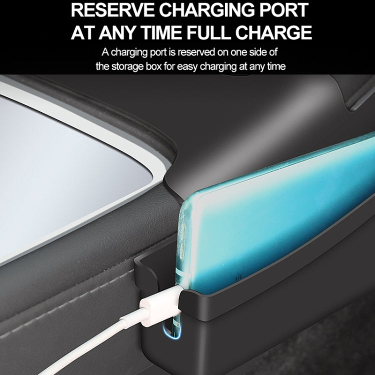 For Tesla Model Y / 3 Center Side Storage Box Side Organizer Saddle Box Interior Modification Accessories - Stowing Tidying by PMC TechLife | Online Shopping South Africa | PMC TechLife | Buy Now Pay Later Mobicred