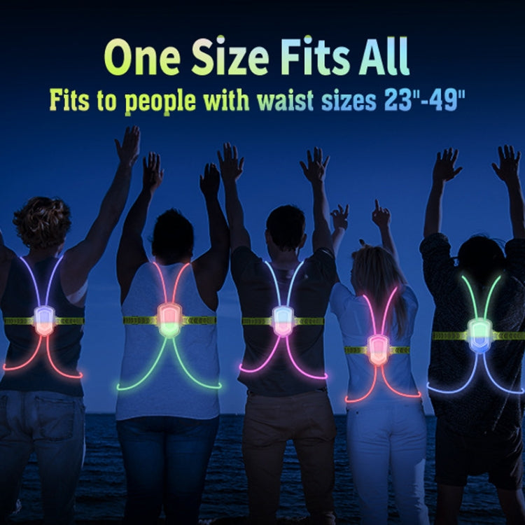 LED Running Lights Outdoor Sports Walking Riding Warning Lighting Vest Night Running Night Fishing Lights(White) - Camping Lighting by PMc TechLife | Online Shopping South Africa | PMc TechLife | Buy Now Pay Later Mobicred