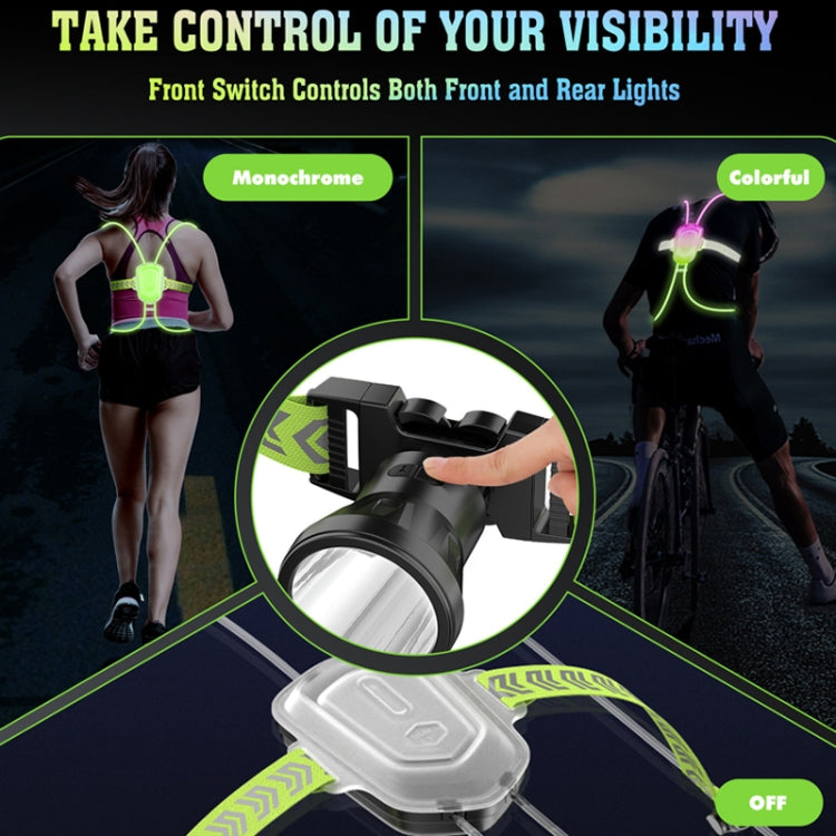 LED Running Lights Outdoor Sports Walking Riding Warning Lighting Vest Night Running Night Fishing Lights(White) - Camping Lighting by PMc TechLife | Online Shopping South Africa | PMc TechLife | Buy Now Pay Later Mobicred