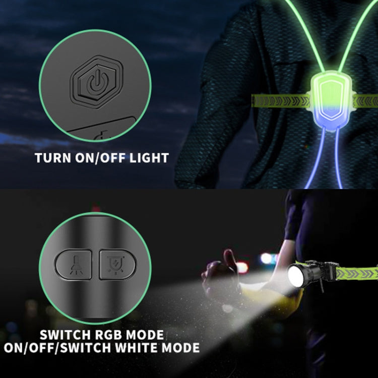 LED Running Lights Outdoor Sports Walking Riding Warning Lighting Vest Night Running Night Fishing Lights(White) - Camping Lighting by PMc TechLife | Online Shopping South Africa | PMc TechLife | Buy Now Pay Later Mobicred