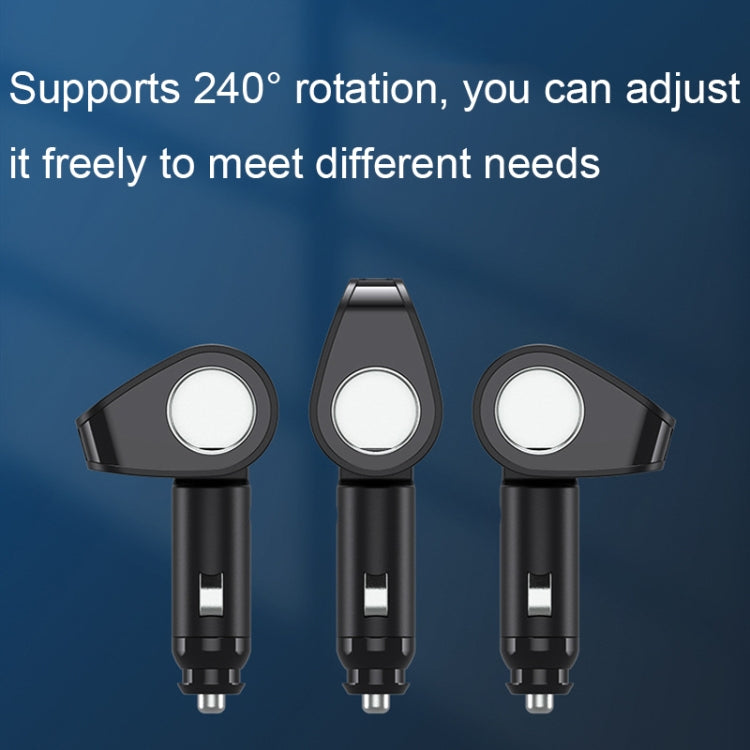 SHUNWEI SD-1920 120W PD18W+5A 3-Port USB Car Multifunctional Rotatable Fast Charger(Black) - Car Charger by SHUNWEI | Online Shopping South Africa | PMC TechLife | Buy Now Pay Later Mobicred