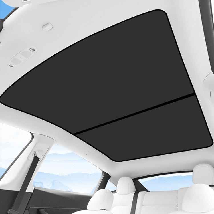 3pcs /Set For Tesla Model Y Ice Crystal Sunshade Car Roof Front And Rear Sunroof Shade(Beige) - Window Foils & Solar Protection by PMC TechLife | Online Shopping South Africa | PMC TechLife | Buy Now Pay Later Mobicred