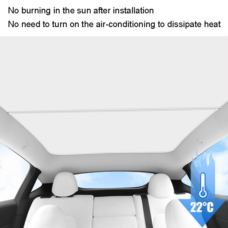 4pcs /Set For Tesla Model Y Ice Crystal Sunshade Car Roof Front And Rear Sunroof Shade(Black) - Window Foils & Solar Protection by PMC TechLife | Online Shopping South Africa | PMC TechLife | Buy Now Pay Later Mobicred